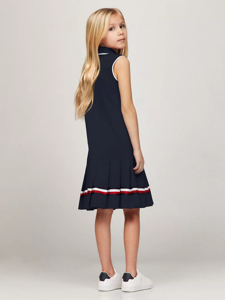 Tommy Hilfiger Kids' Sleeveless Pleated Polo Dress