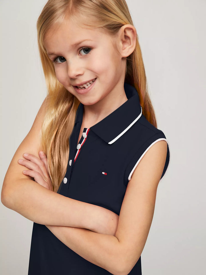 Tommy Hilfiger Kids' Sleeveless Pleated Polo Dress