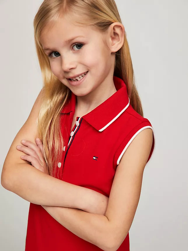 Tommy Hilfiger Kids' Sleeveless Pleated Polo Dress