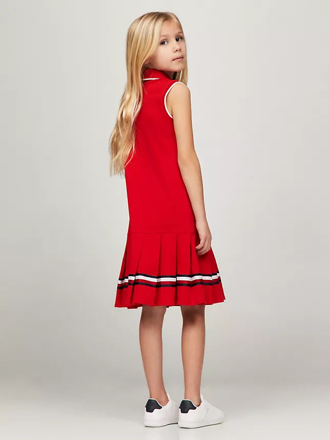 Tommy Hilfiger Kids' Sleeveless Pleated Polo Dress