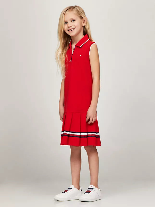Tommy Hilfiger Kids' Sleeveless Pleated Polo Dress