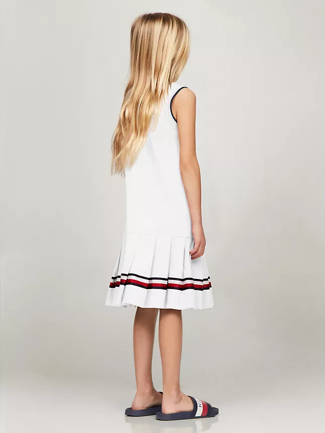 Tommy Hilfiger Kids' Sleeveless Pleated Polo Dress