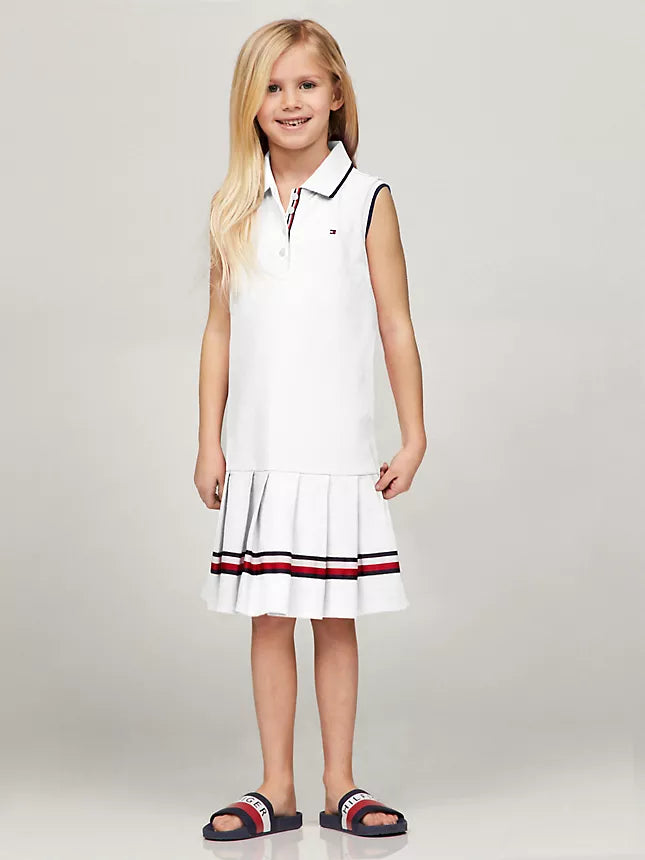 Tommy Hilfiger Kids' Sleeveless Pleated Polo Dress