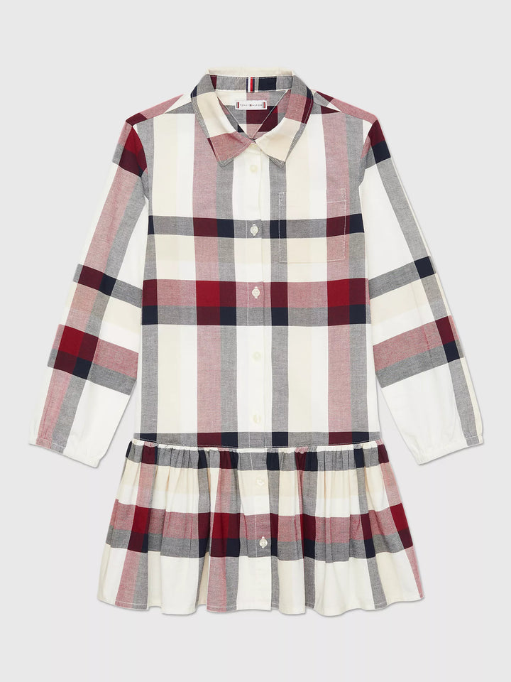 Tommy Hilfiger Kids' Check Ruffle Shirtdress