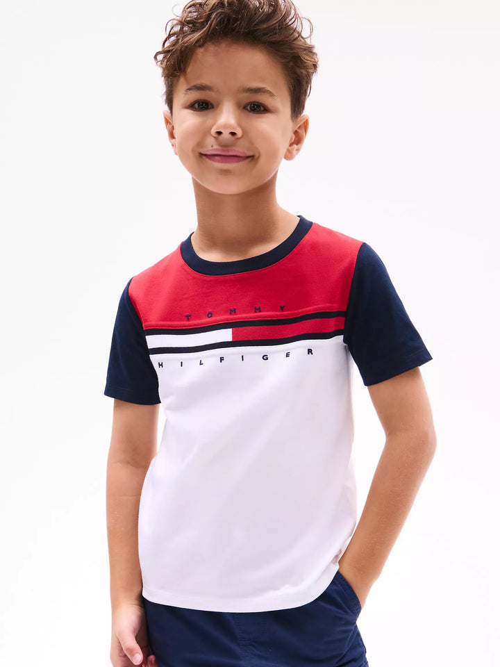 Tommy Hilfiger Kids' Colorblock Flag Stripe T-Shirt