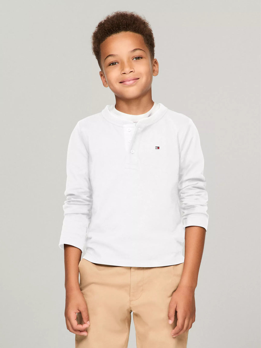 Tommy Hilfiger Kids' Solid Long-Sleeve Henley