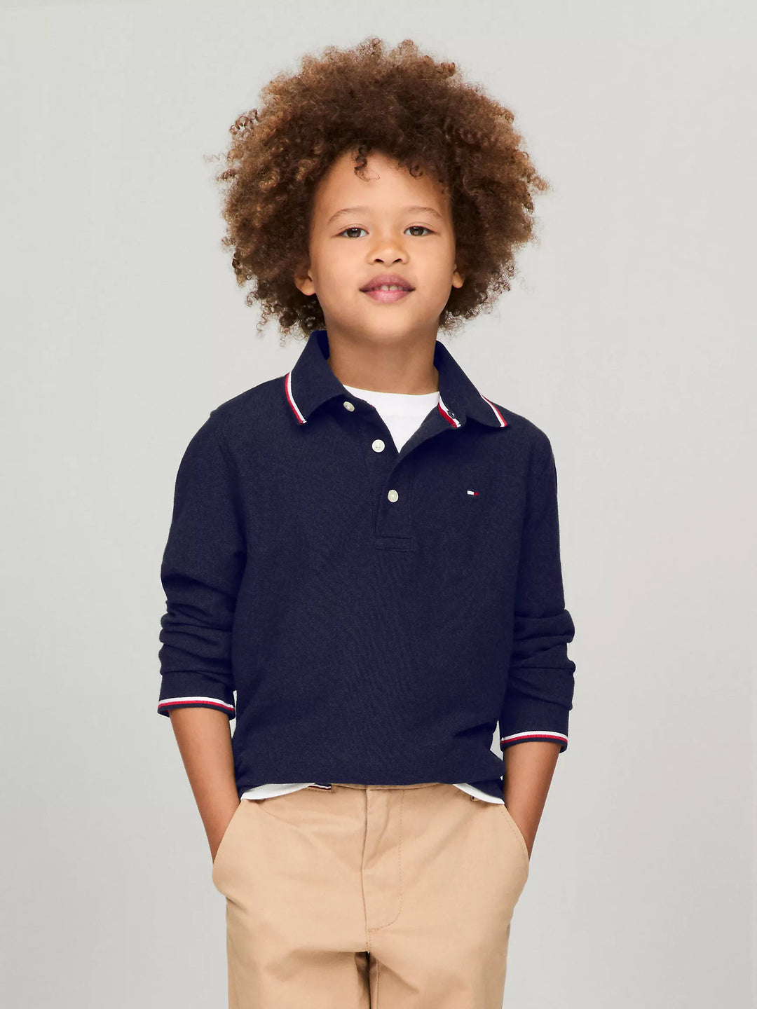 Tommy Hilfiger Kids' Long-Sleeve Tommy Wicking Polo