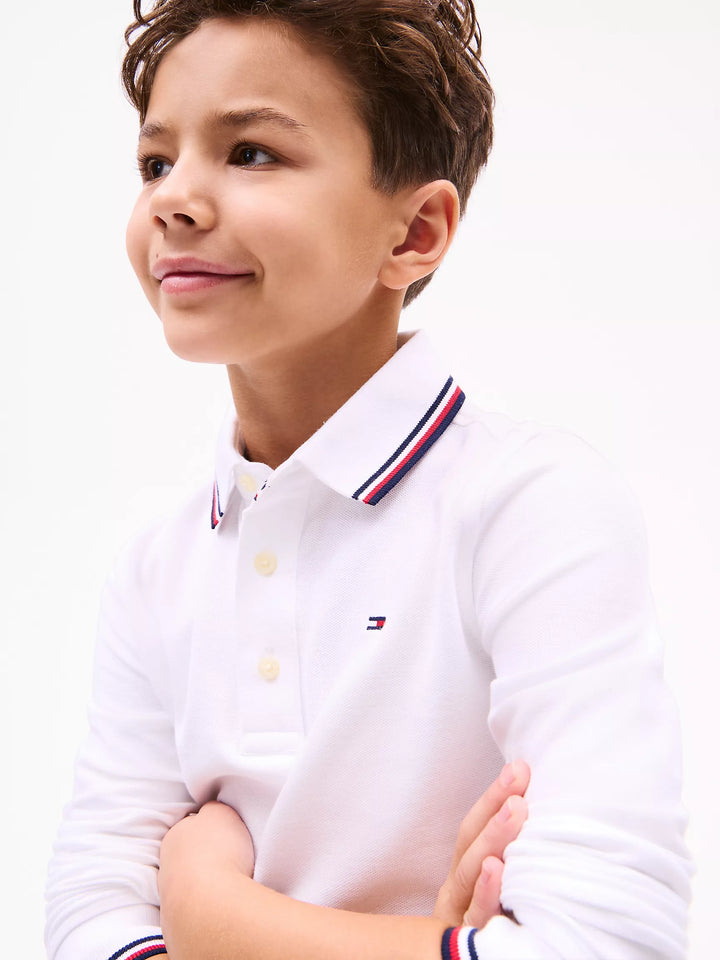 Tommy Hilfiger Kids' Long-Sleeve Tommy Wicking Polo