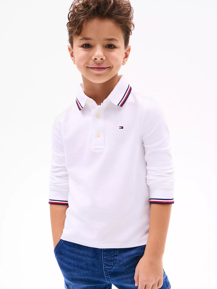 Tommy Hilfiger Kids' Long-Sleeve Tommy Wicking Polo