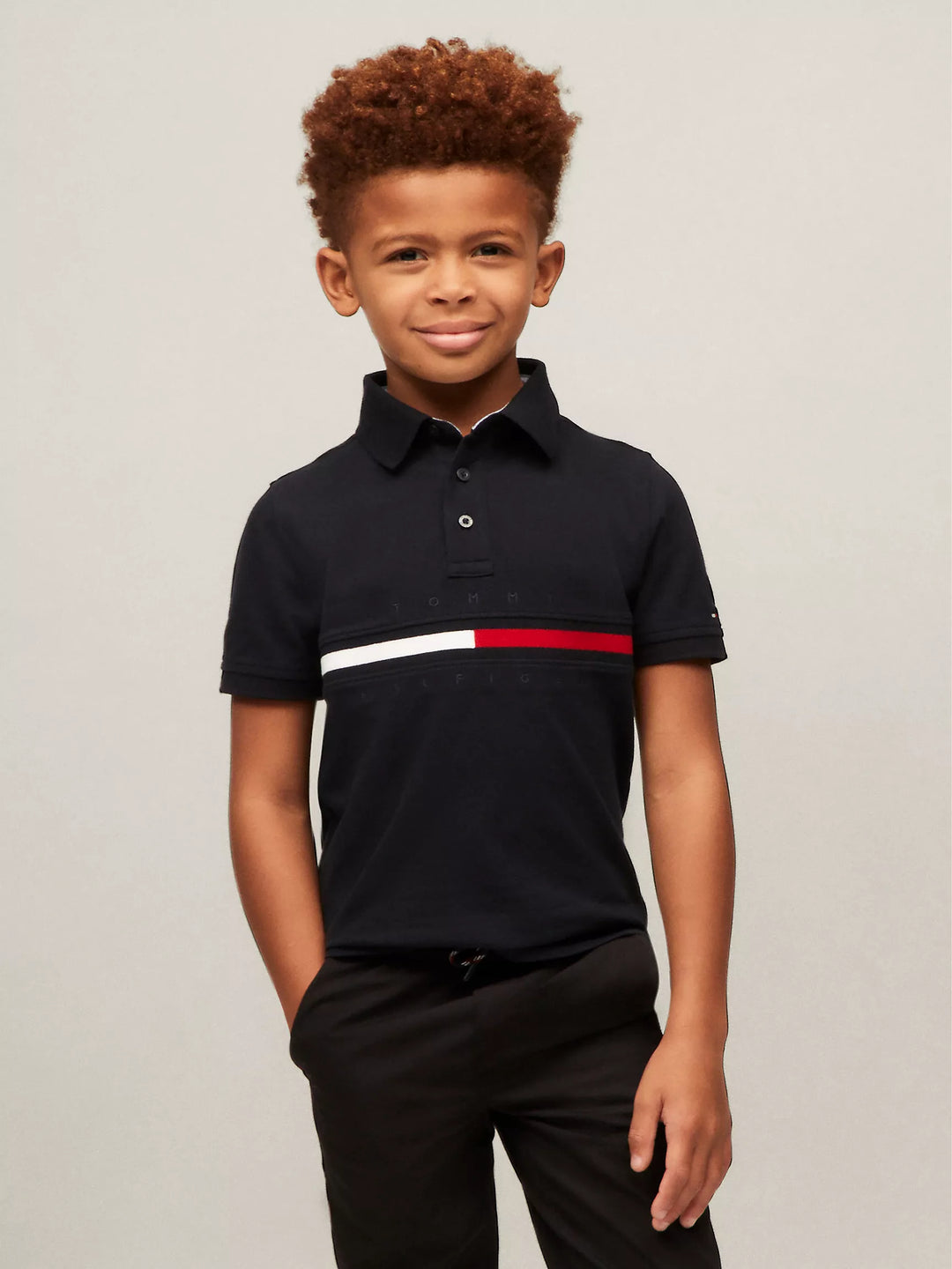 Tommy Hilfiger Kids' Short-Sleeve Flag Stripe Polo