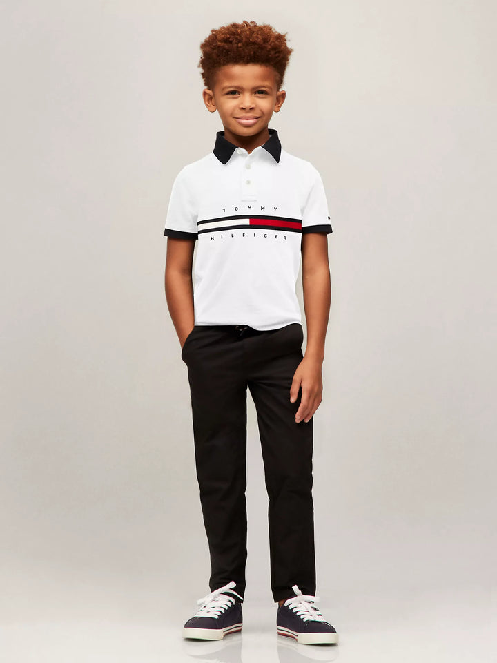 Tommy Hilfiger Kids' Short-Sleeve Flag Stripe Polo