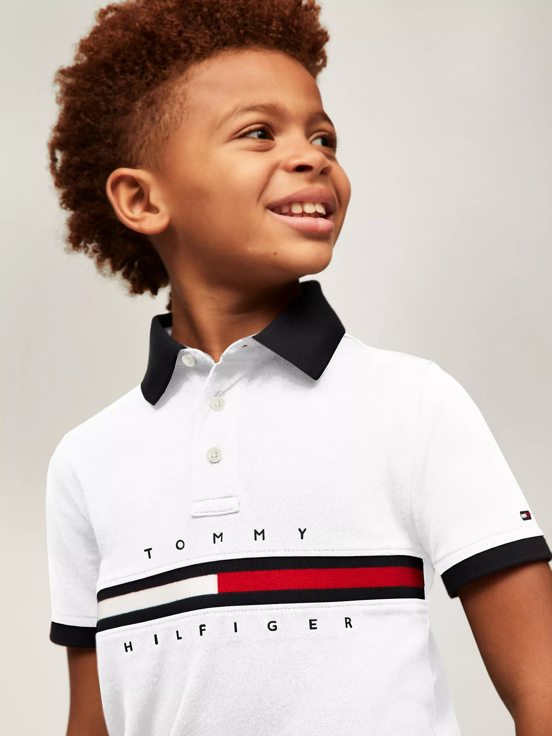 Tommy Hilfiger Kids' Short-Sleeve Flag Stripe Polo