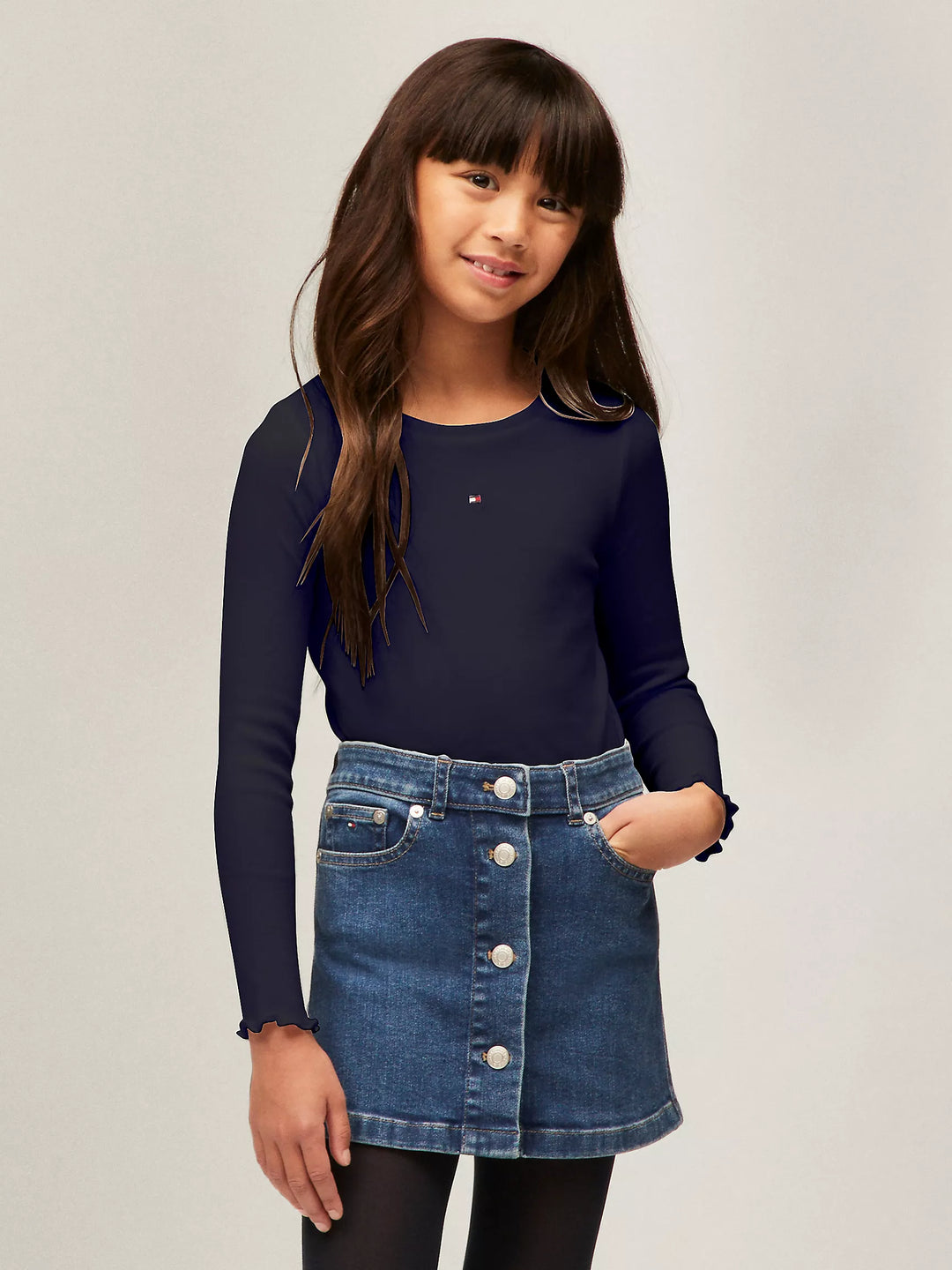 Tommy Hilfiger Kids' Long-Sleeve Ribbed Top