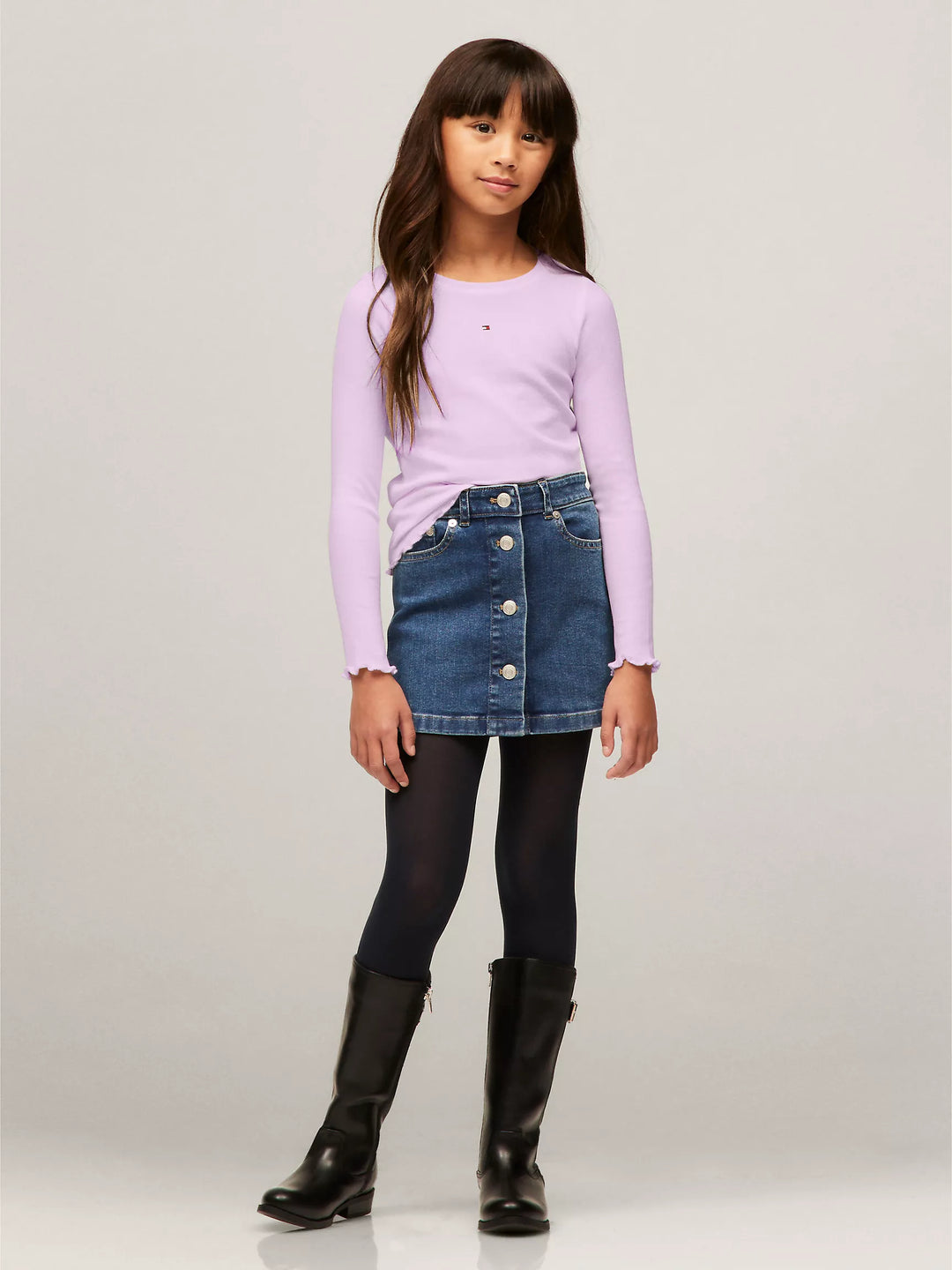 Tommy Hilfiger Kids' Long-Sleeve Ribbed Top