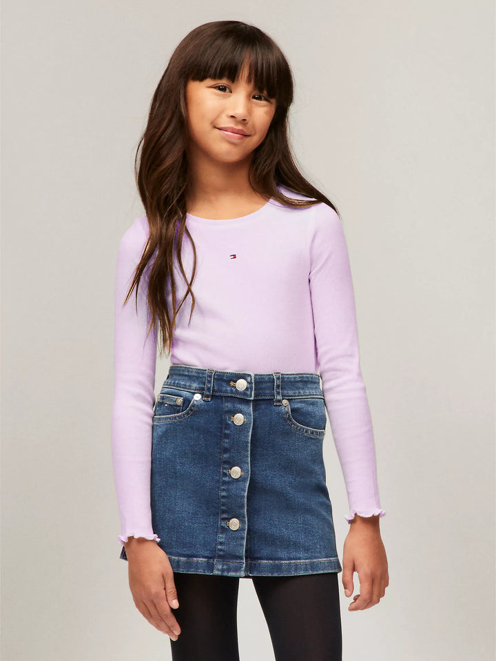 Tommy Hilfiger Kids' Long-Sleeve Ribbed Top