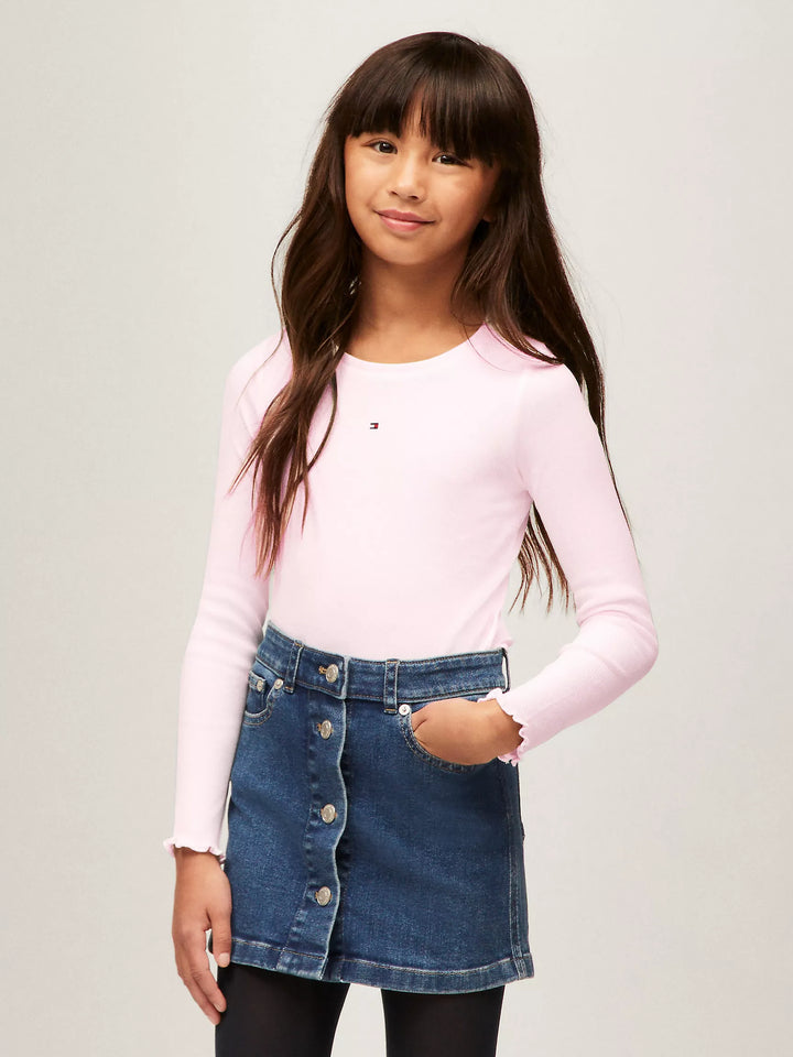Tommy Hilfiger Kids' Long-Sleeve Ribbed Top