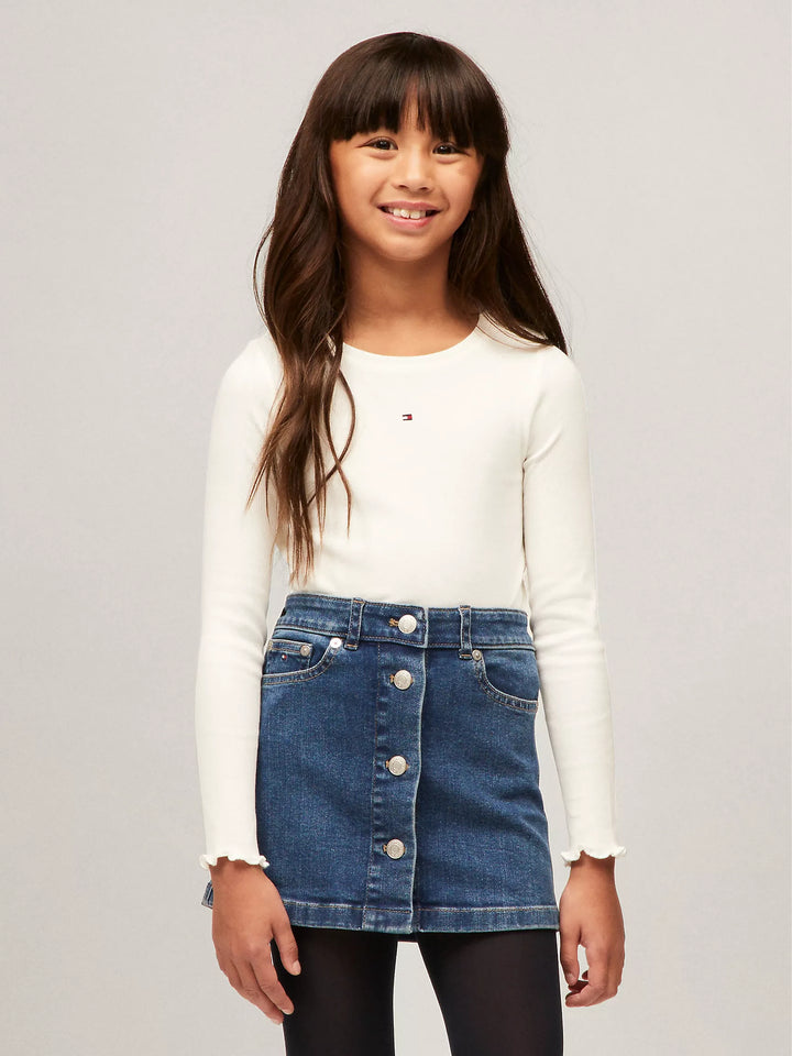 Tommy Hilfiger Kids' Long-Sleeve Ribbed Top