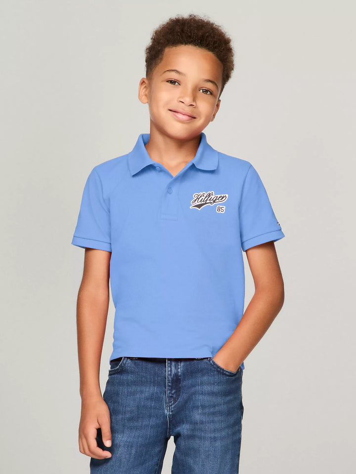 Tommy Hilfiger Kids' Short-Sleeve Script 85 Logo Polo