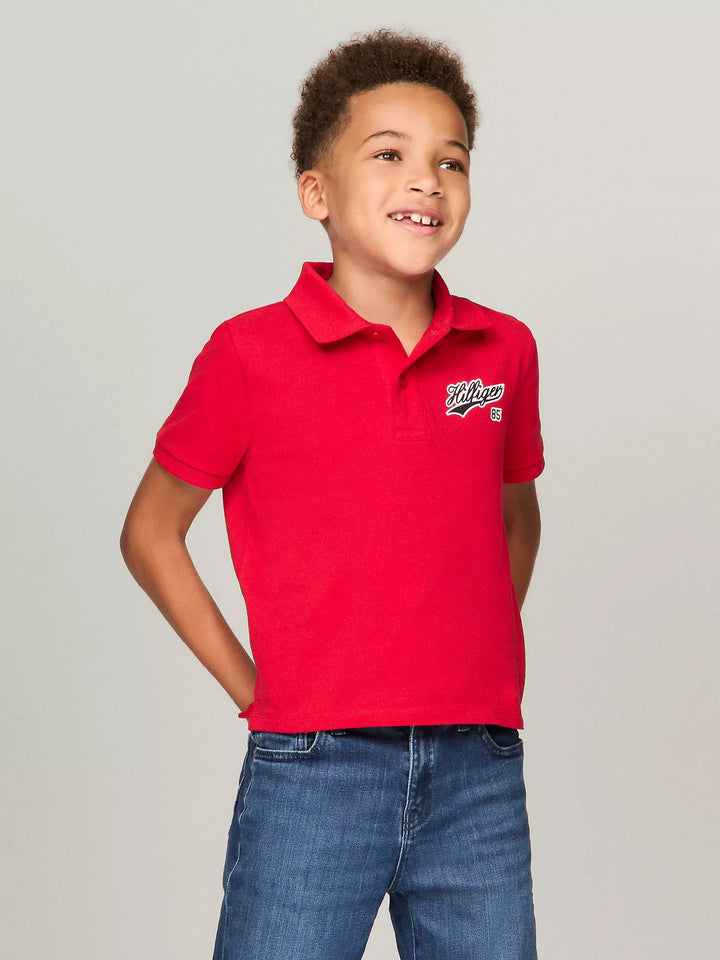 Tommy Hilfiger Kids' Short-Sleeve Script 85 Logo Polo