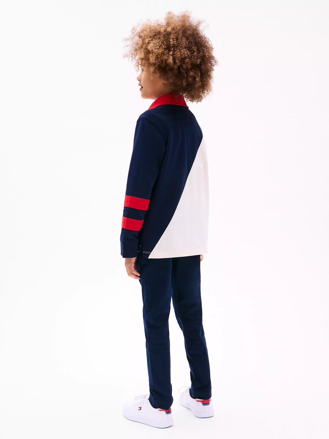 Tommy Hilfiger Kids' Long-Sleeve Colorblock Rugby Polo