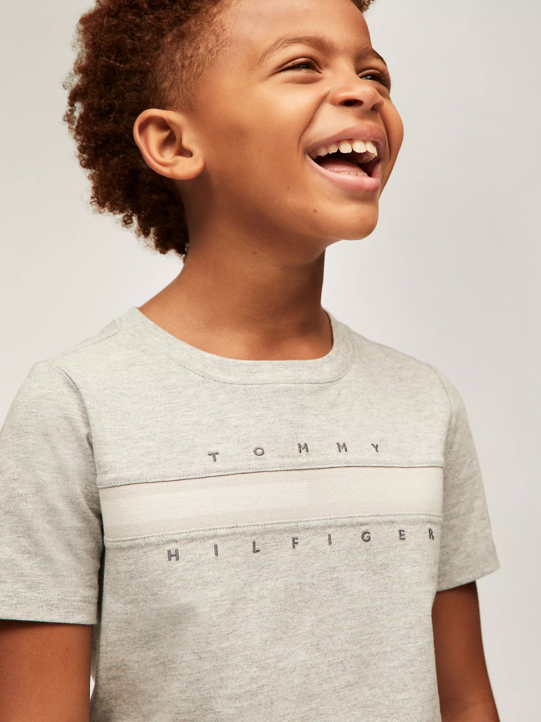 Tommy Hilfiger Kids' Tonal Flag Stripe Logo T-Shirt