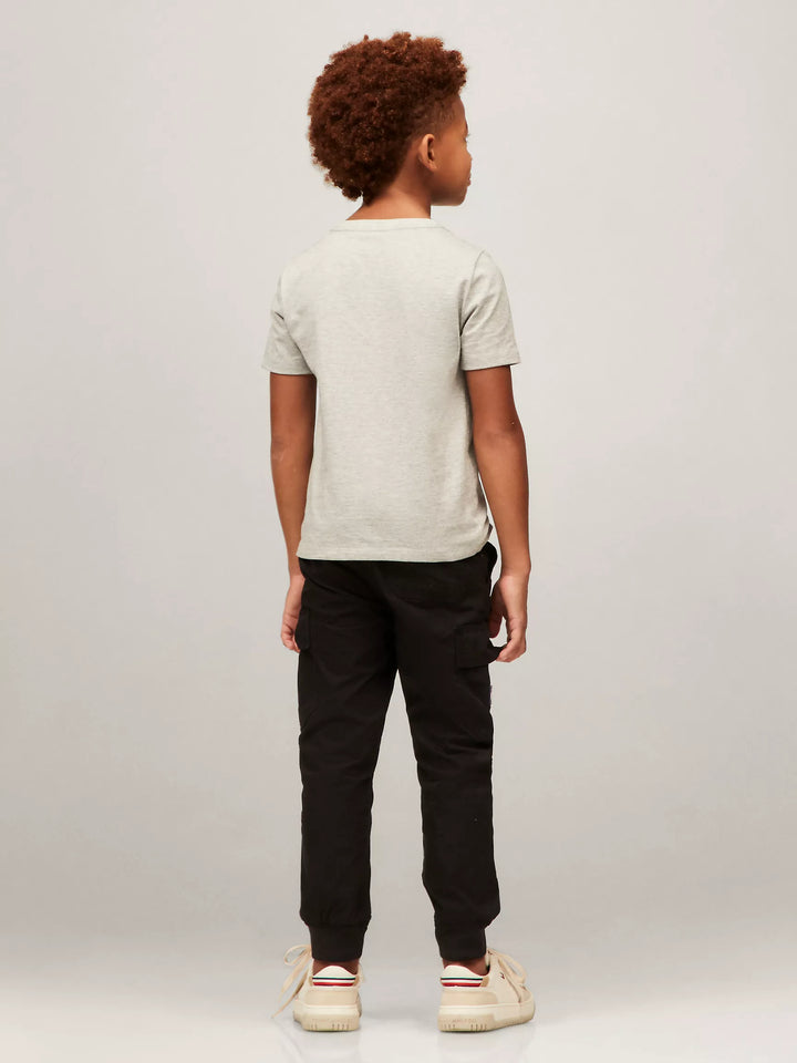 Tommy Hilfiger Kids' Tonal Flag Stripe Logo T-Shirt