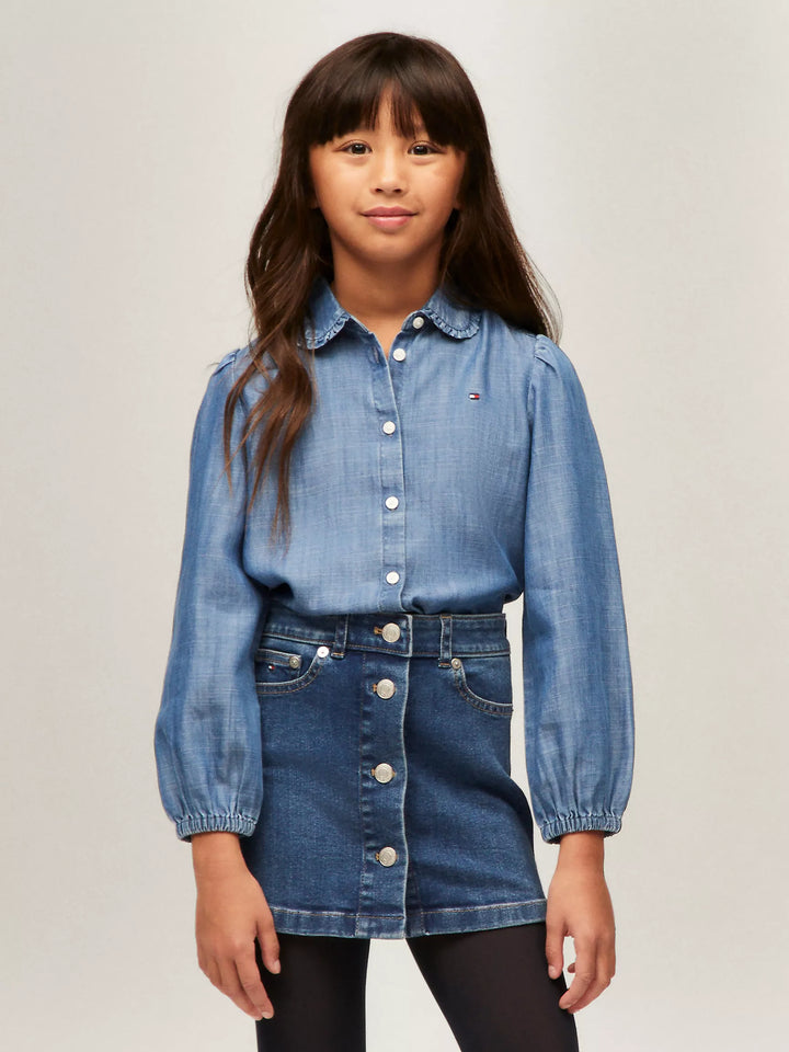 Tommy Hilfiger Kids' Ruffle-Collar Shirt
