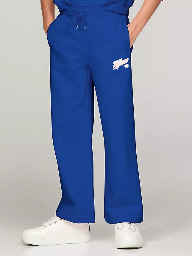 Tommy Hilfiger Kids' Script Logo Wide-Leg Sweatpant