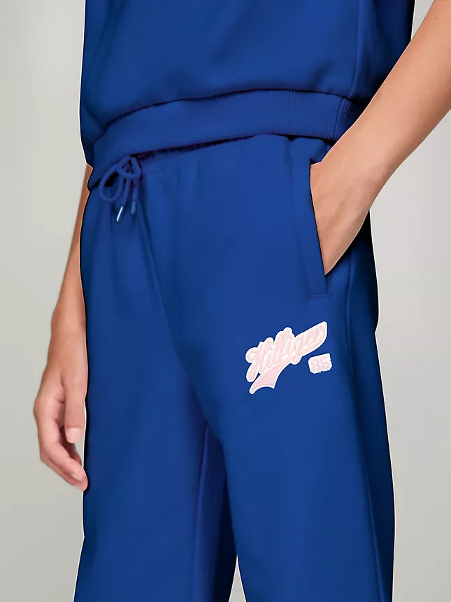 Tommy Hilfiger Kids' Script Logo Wide-Leg Sweatpant