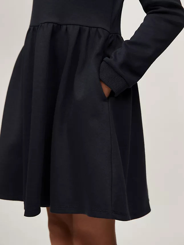 Tommy Hilfiger Kids' Punto Long-Sleeve Ruffle Dress