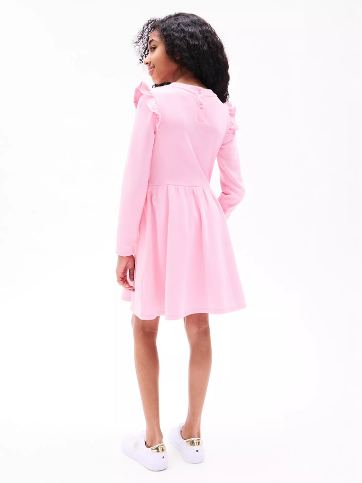 Tommy Hilfiger Kids' Punto Long-Sleeve Ruffle Dress