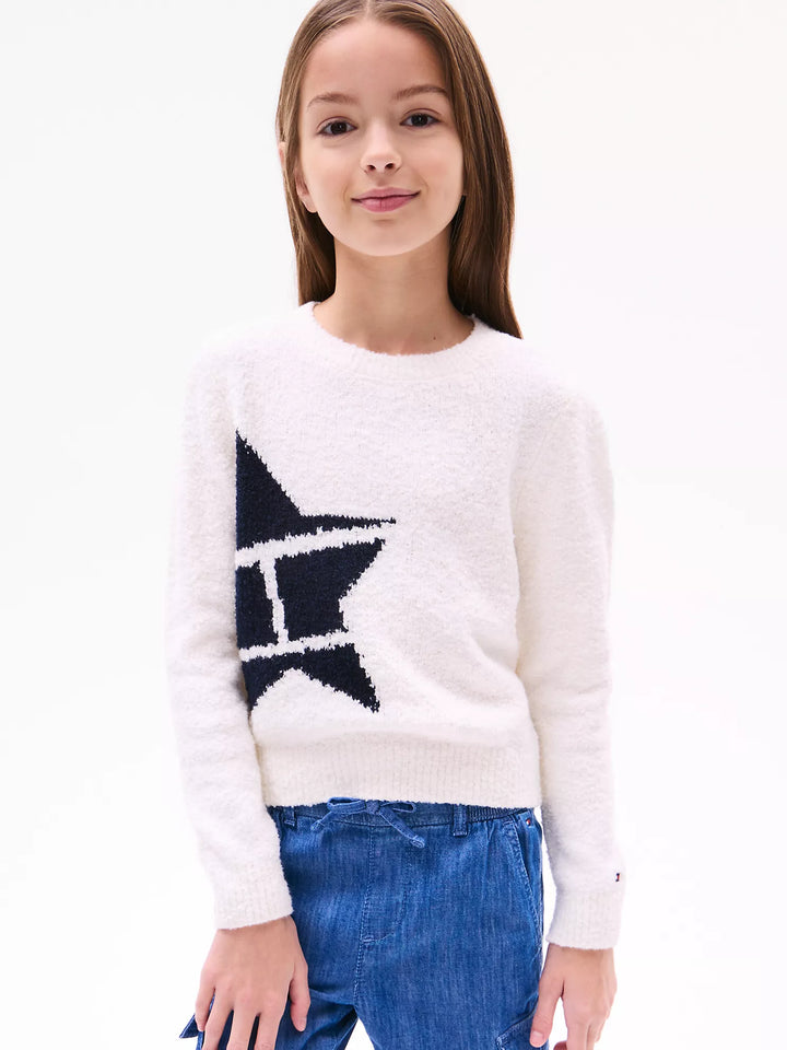 Tommy Hilfiger Kids' Star Logo Graphic Crewneck Sweater