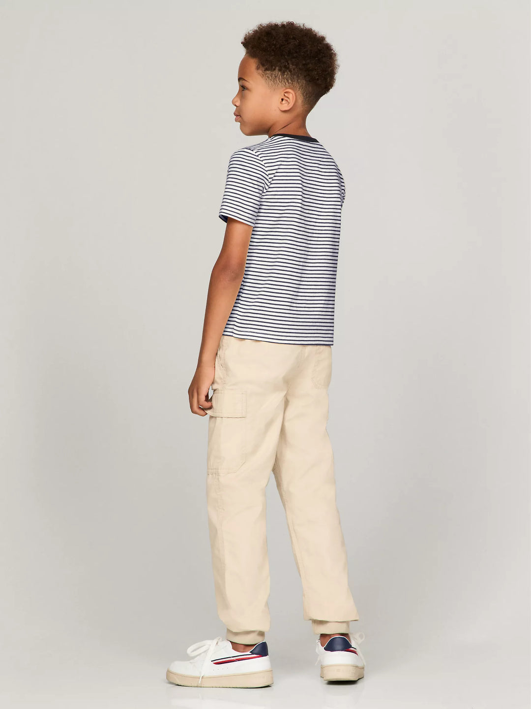 Tommy Hilfiger Kids' Flag Logo Stripe T-Shirt