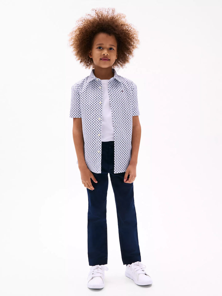 Tommy Hilfiger Kids' Monogram Stretch Oxford Shirt