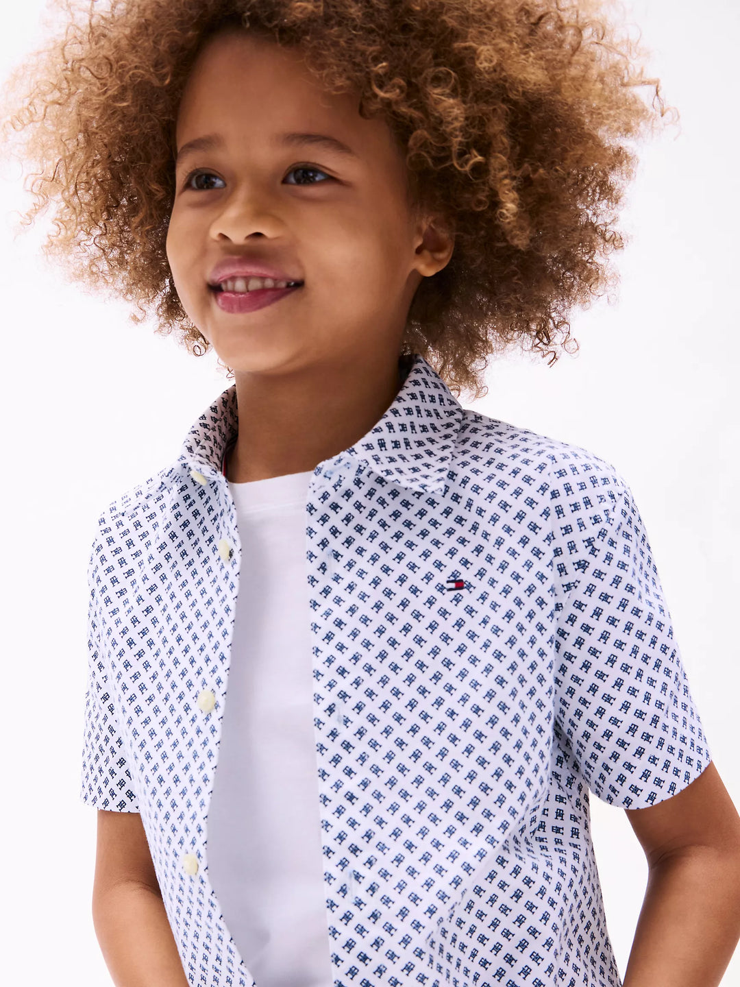 Tommy Hilfiger Kids' Monogram Stretch Oxford Shirt