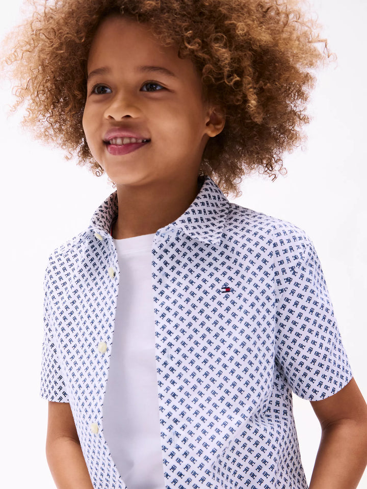 Tommy Hilfiger Kids' Monogram Stretch Oxford Shirt