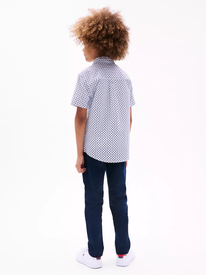Tommy Hilfiger Kids' Monogram Stretch Oxford Shirt