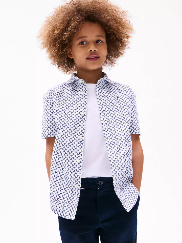 Tommy Hilfiger Kids' Monogram Stretch Oxford Shirt