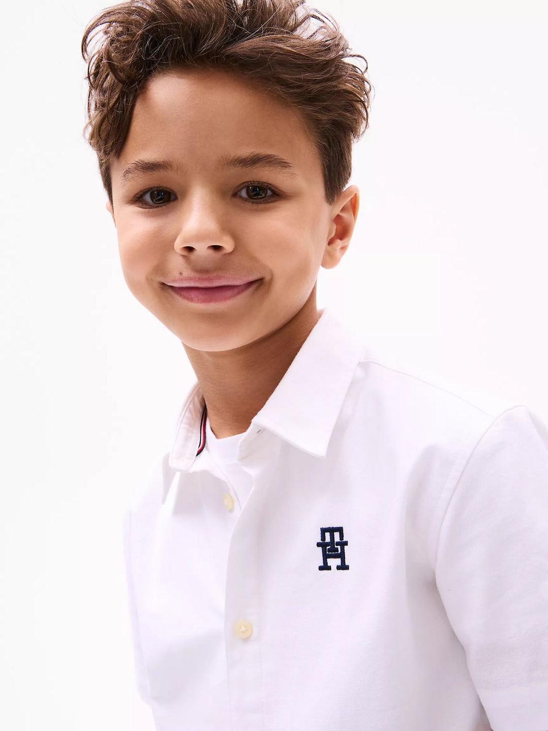 Tommy Hilfiger Kids' Mini Monogram Stretch Oxford Shirt