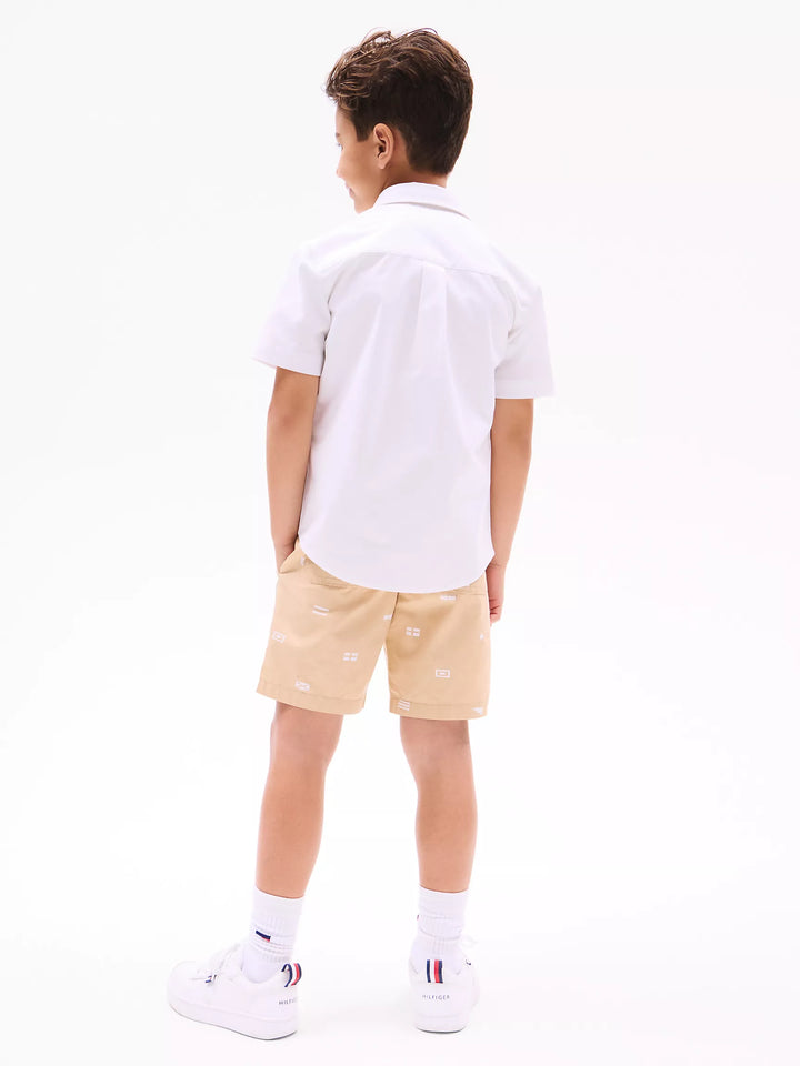 Tommy Hilfiger Kids' Mini Monogram Stretch Oxford Shirt