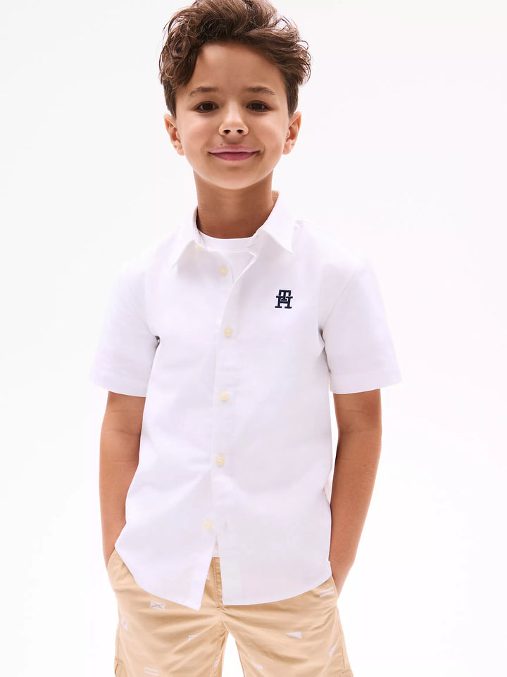 Tommy Hilfiger Kids' Mini Monogram Stretch Oxford Shirt