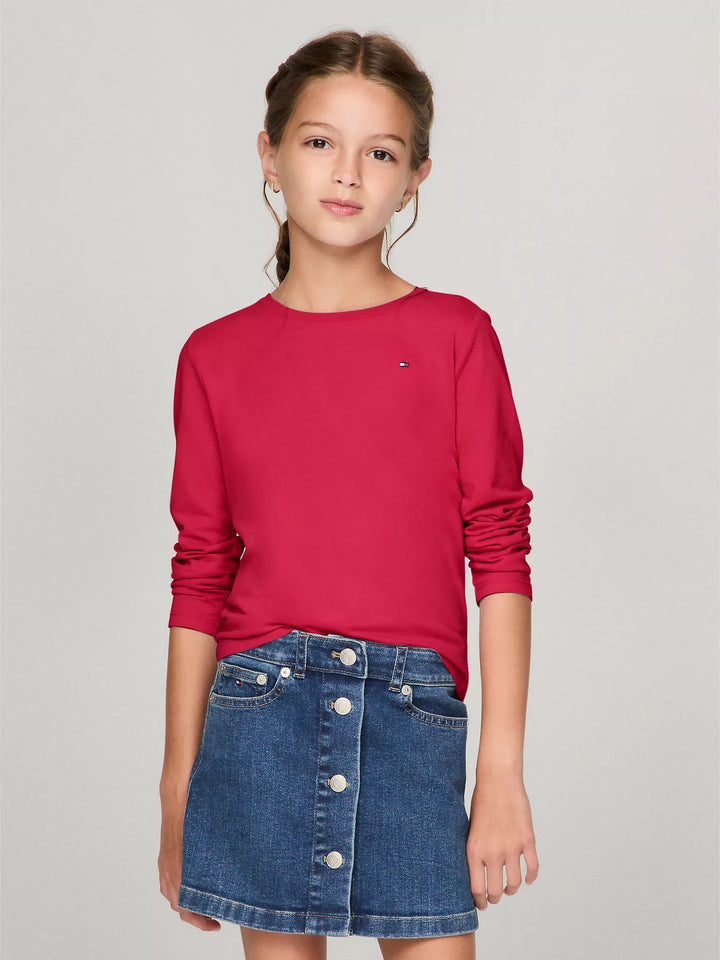 Tommy Hilfiger Kids' Solid Long-Sleeve T-Shirt