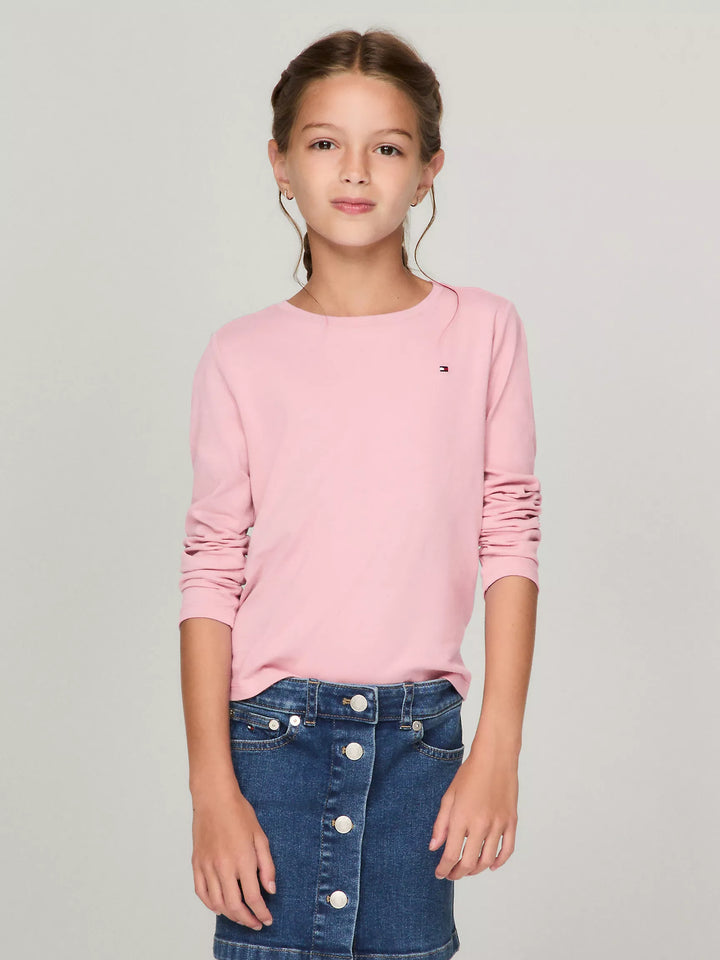 Tommy Hilfiger Kids' Solid Long-Sleeve T-Shirt