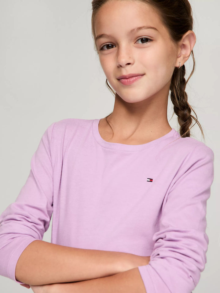 Tommy Hilfiger Kids' Solid Long-Sleeve T-Shirt