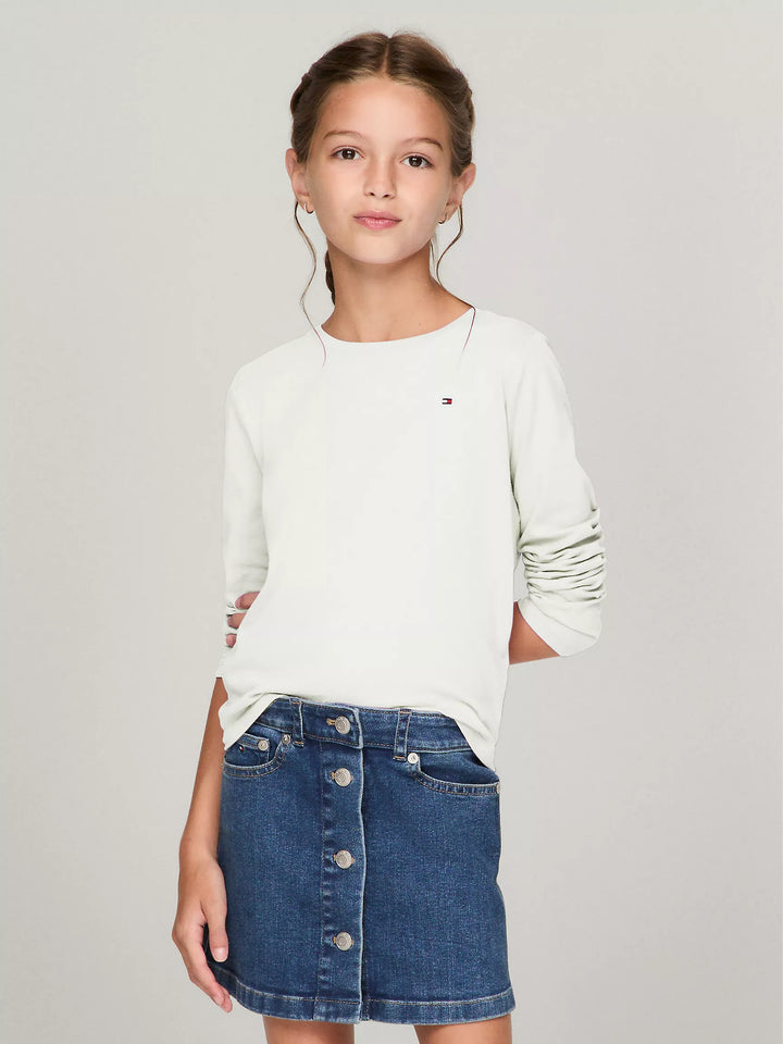 Tommy Hilfiger Kids' Solid Long-Sleeve T-Shirt