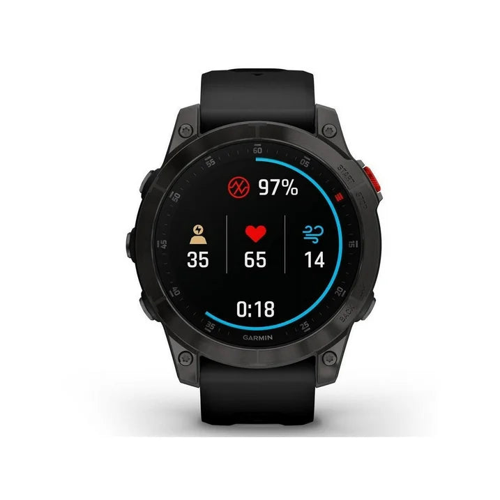 Garmin epix Gen 2, Premium active smartwatch, Health and wellness features, touchscreen AMOLED display, adventure watch with advanced features, black titanium