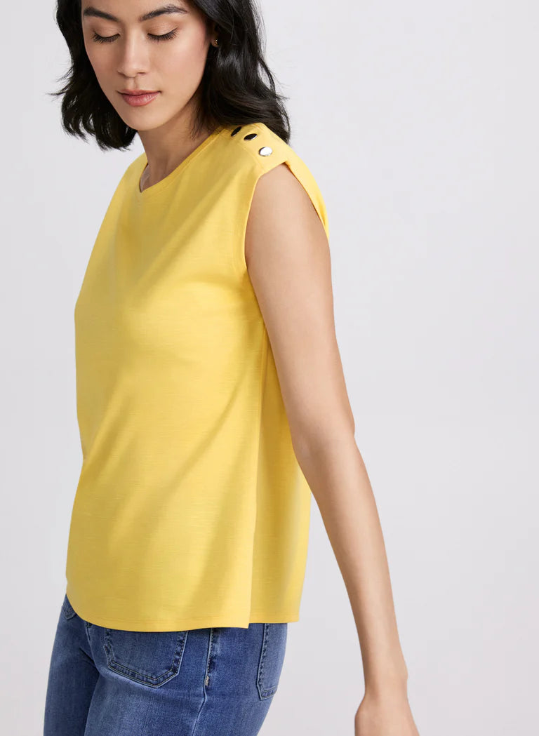 LAURA Metallic Button T-Shirt