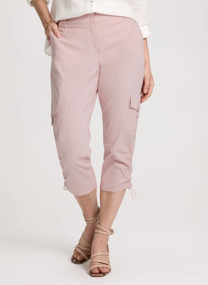 LAURA Cropped Drawstring Hem Cargo Pants