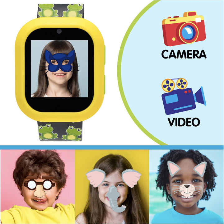 iTech Junior Kids iTech Jr Frog Smartwatch with on Ear Light up Boys Bluetooth Headphones