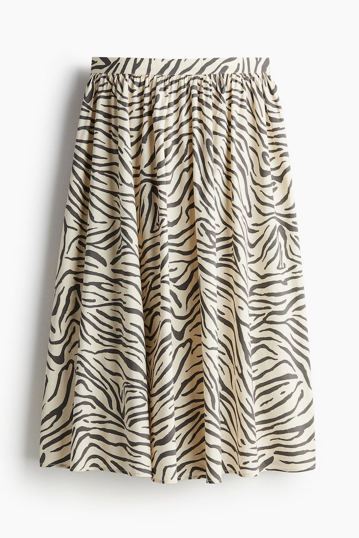 H&M Flared Poplin Skirt